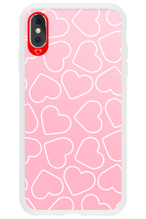 Line Heart Pink - Apple iPhone XS Max