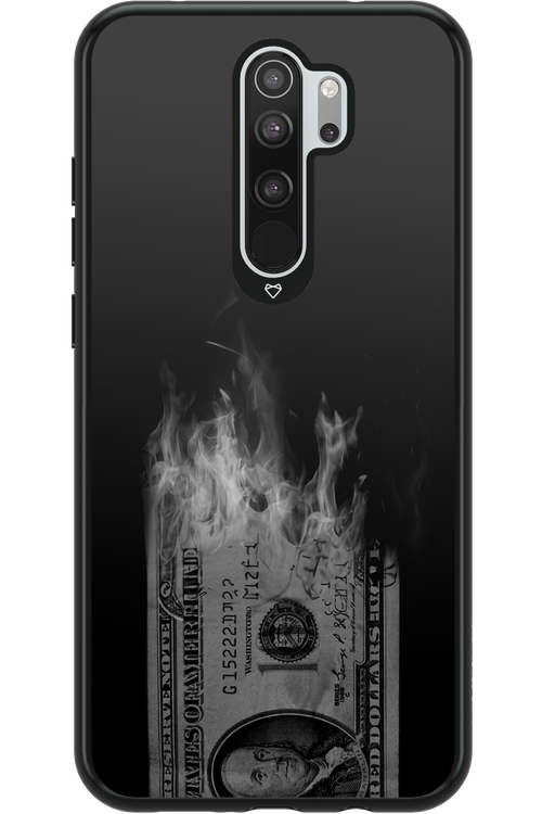 Money Burn B&W - Xiaomi Redmi Note 8 Pro