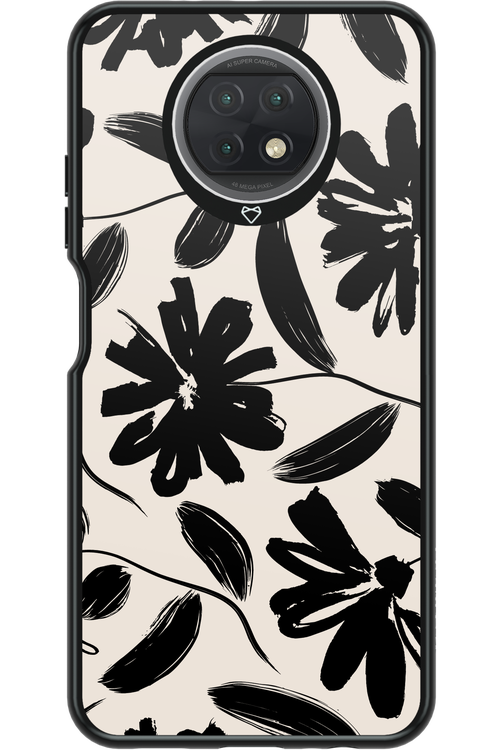 Monochrome Flowerss - Xiaomi Redmi Note 9T 5G