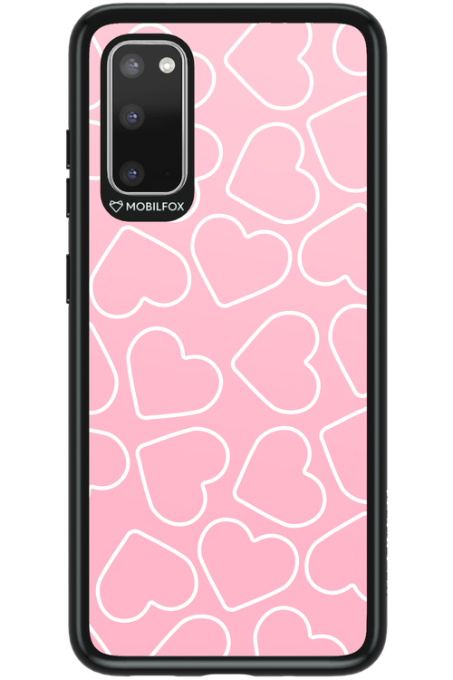 Line Heart Pink - Samsung Galaxy S20