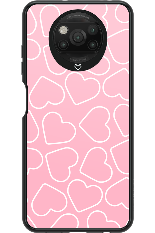 Line Heart Pink - Xiaomi Poco X3 NFC
