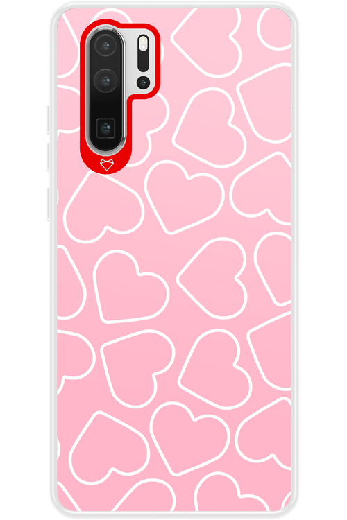 Line Heart Pink - Huawei P30 Pro