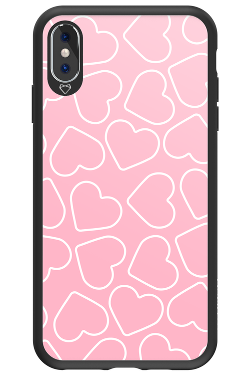 Line Heart Pink - Apple iPhone XS Max