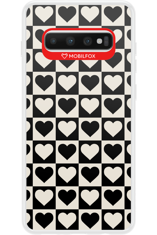 Checkered Heart - Samsung Galaxy S10+