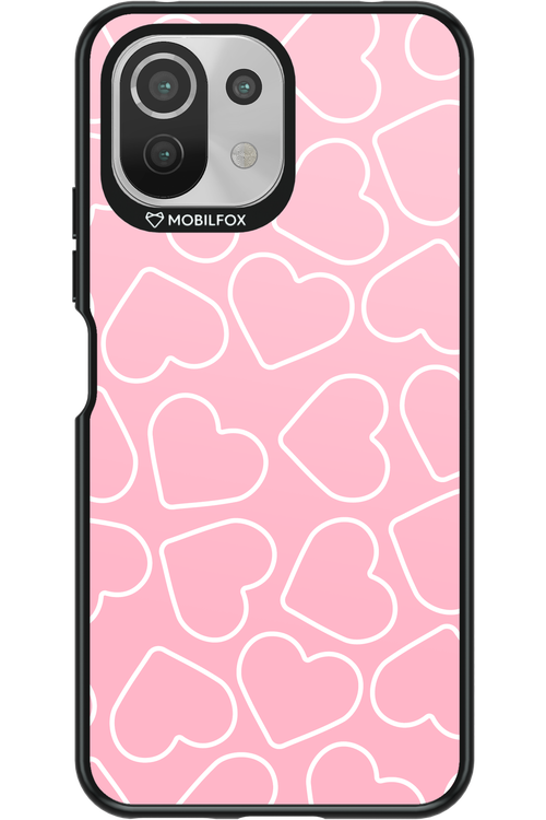 Line Heart Pink - Xiaomi Mi 11 Lite (2021)