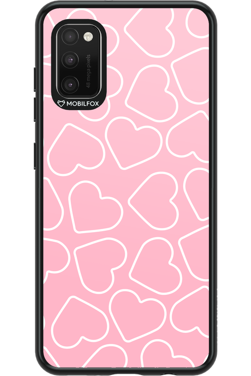 Line Heart Pink - Samsung Galaxy A41