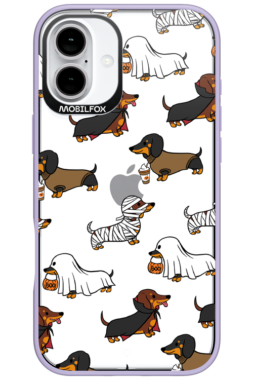 Scary Dachshund (Transparent) - Apple iPhone 16 Plus