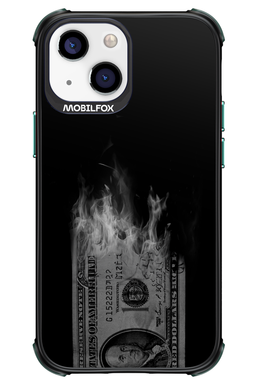 Money Burn B&W - Apple iPhone 13 Mini