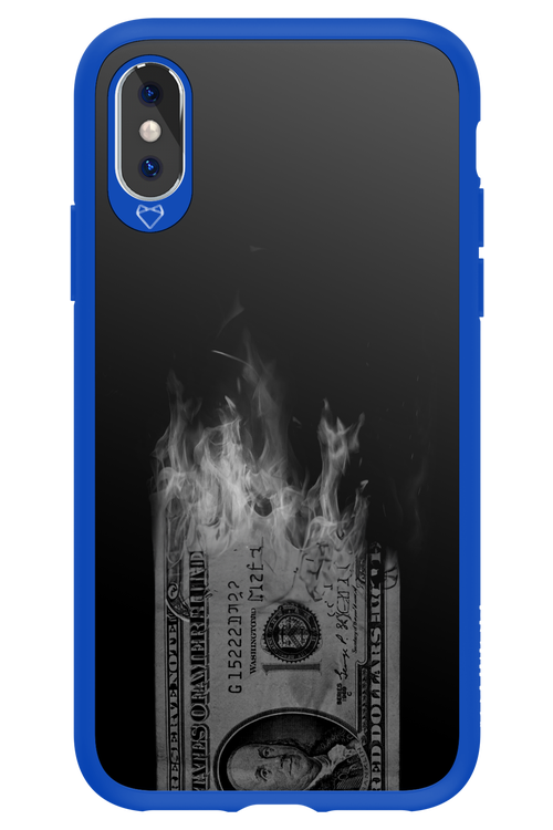 Money Burn B&W - Apple iPhone X