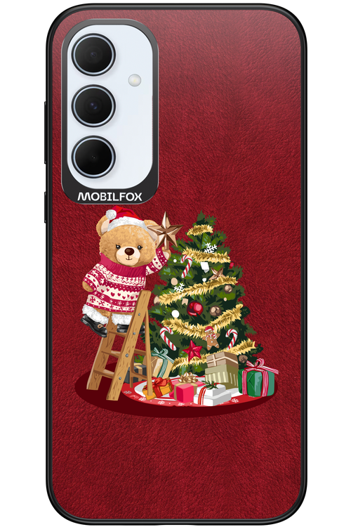 Christmas Bear (Burgundy) - Samsung Galaxy A35