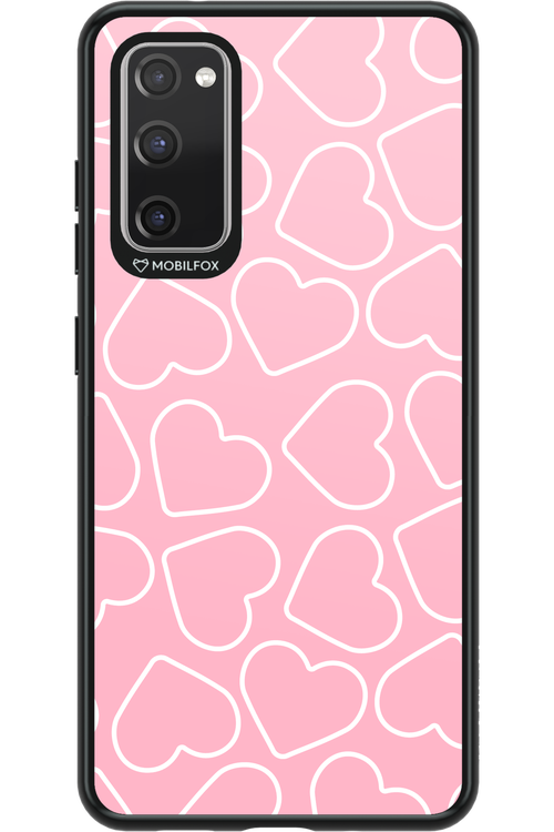 Line Heart Pink - Samsung Galaxy S20 FE