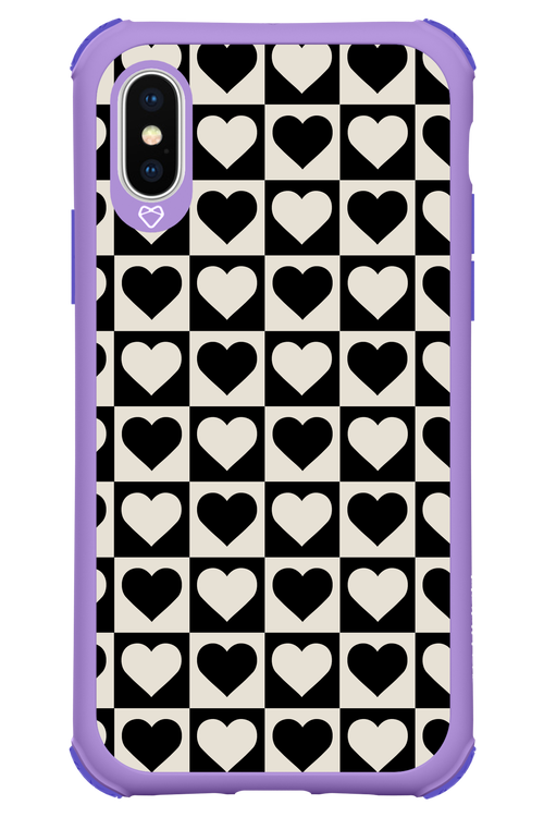 Checkered Heart - Apple iPhone XS
