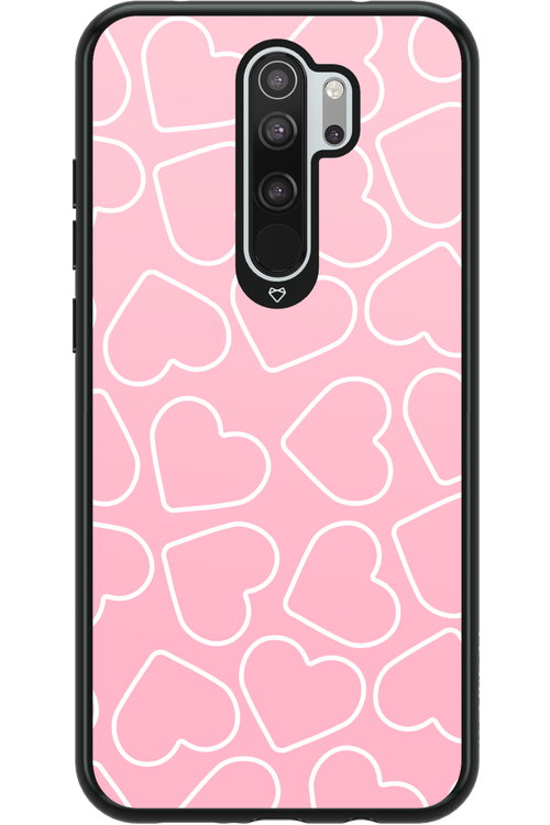 Line Heart Pink - Xiaomi Redmi Note 8 Pro