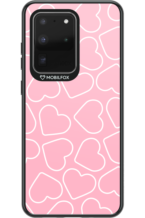 Line Heart Pink - Samsung Galaxy S20 Ultra 5G