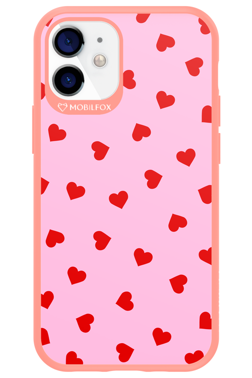 Sprinkle Heart Pink - Apple iPhone 12 Mini