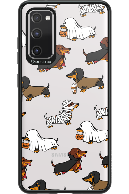 Scary Dachshund (Transparent) - Samsung Galaxy S20 FE
