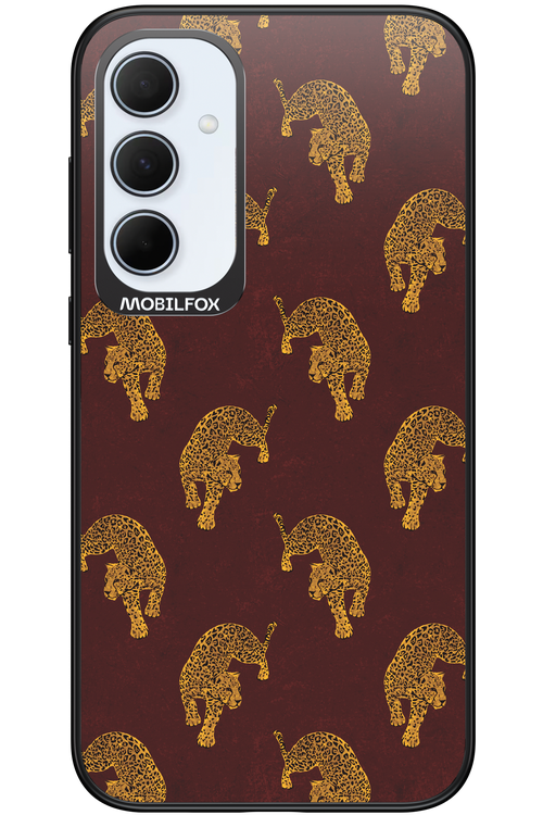 Burgundy Leopard Pattern - Samsung Galaxy A35