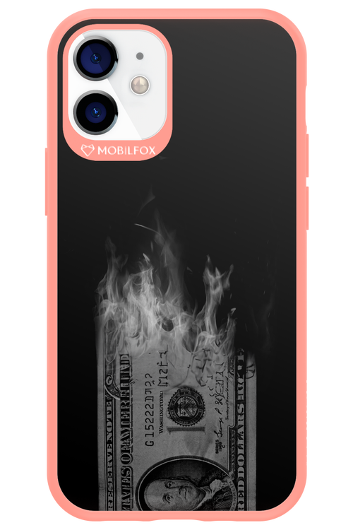 Money Burn B&W - Apple iPhone 12 Mini