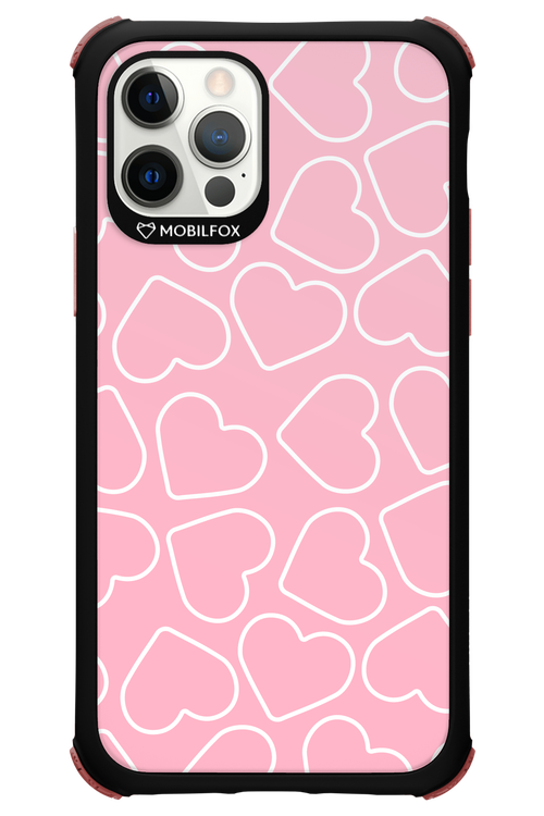 Line Heart Pink - Apple iPhone 12 Pro