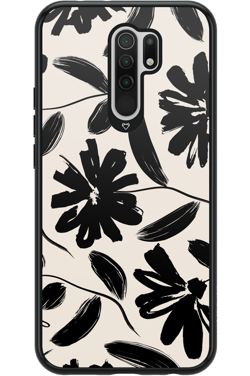 Monochrome Flowerss - Xiaomi Redmi 9