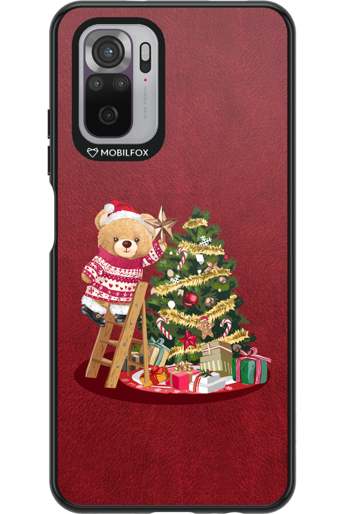 Christmas Bear (Burgundy) - Xiaomi Redmi Note 10