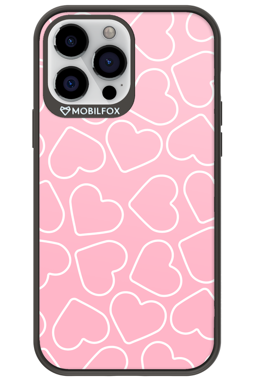 Line Heart Pink - Apple iPhone 13 Pro Max