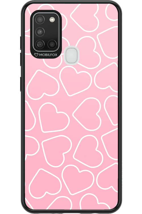 Line Heart Pink - Samsung Galaxy A21 S