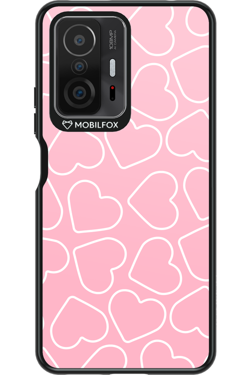 Line Heart Pink - Xiaomi Mi 11T Pro