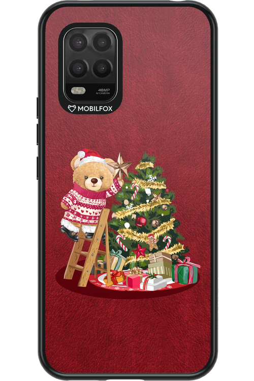 Christmas Bear (Burgundy) - Xiaomi Mi 10 Lite 5G