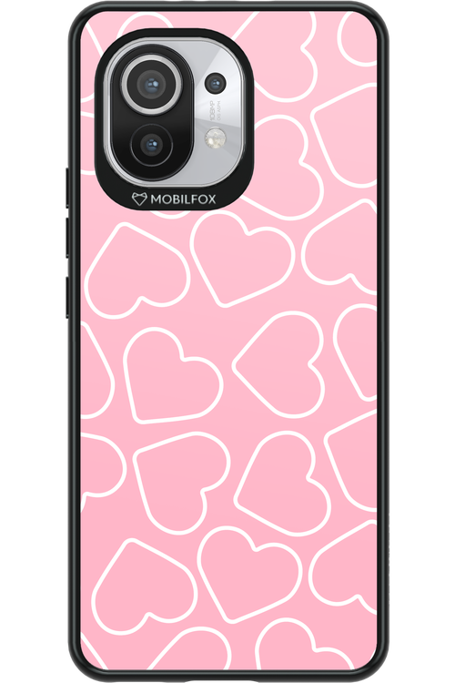 Line Heart Pink - Xiaomi Mi 11 5G