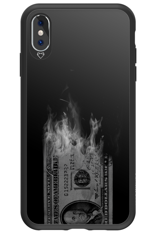 Money Burn B&W - Apple iPhone XS Max