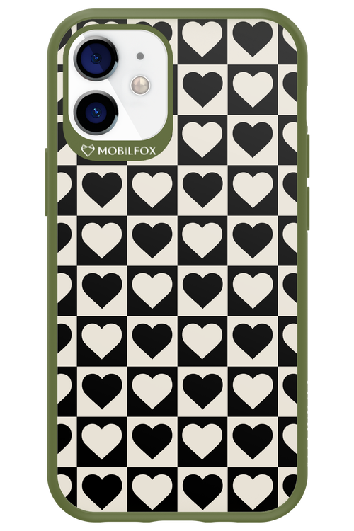 Checkered Heart - Apple iPhone 12 Mini