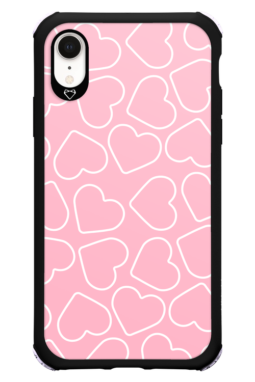 Line Heart Pink - Apple iPhone XR