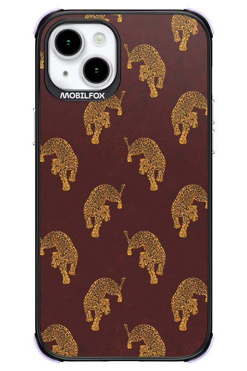 Burgundy Leopard Pattern - Apple iPhone 15 Plus