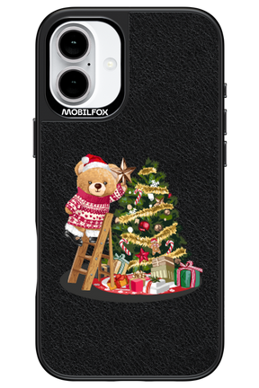 Christmas Bear (Leather) - Apple iPhone 16 Plus
