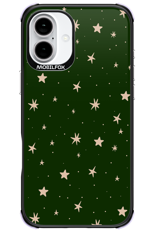 Forest Green Stars - Apple iPhone 16 Plus