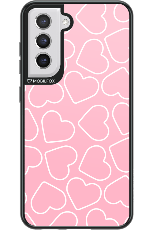 Line Heart Pink - Samsung Galaxy S21 FE
