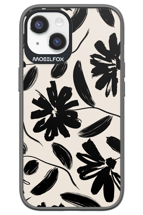 Monochrome Flowerss - Apple iPhone 14