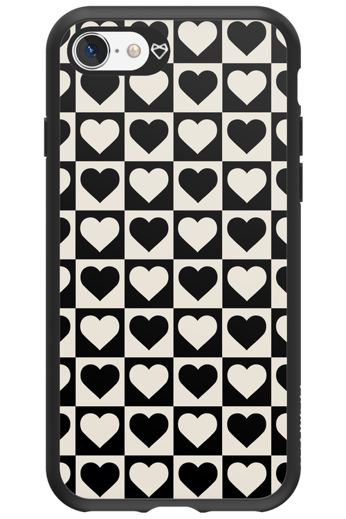Checkered Heart - Apple iPhone SE 2020