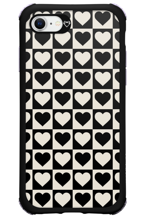 Checkered Heart - Apple iPhone SE 2020