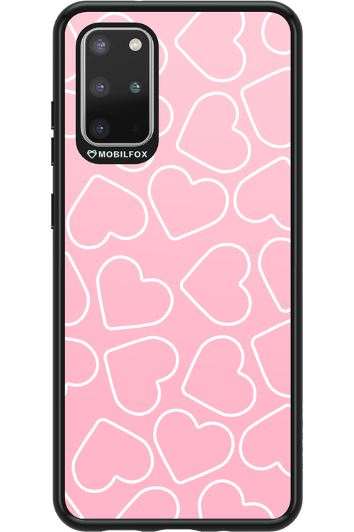 Line Heart Pink - Samsung Galaxy S20+