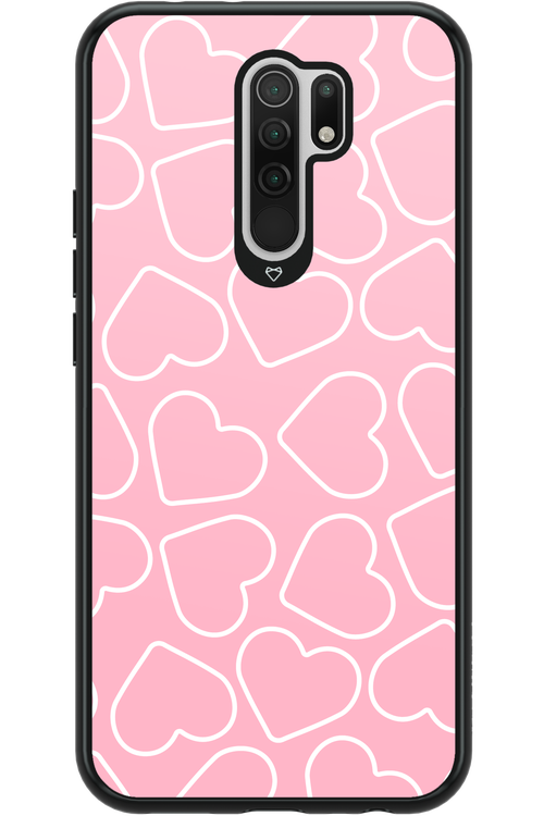 Line Heart Pink - Xiaomi Redmi 9