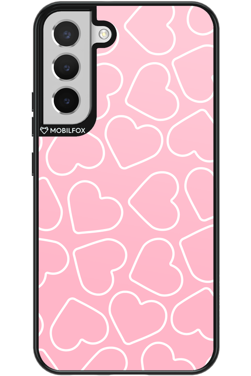 Line Heart Pink - Samsung Galaxy S22+