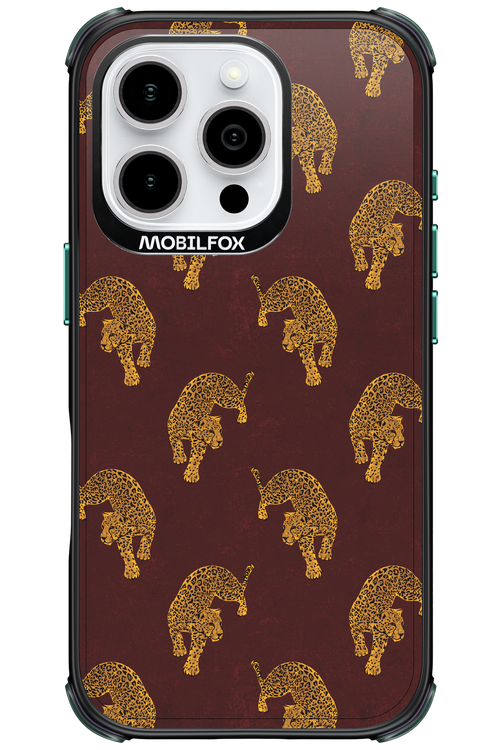 Burgundy Leopard Pattern - Apple iPhone 16 Pro
