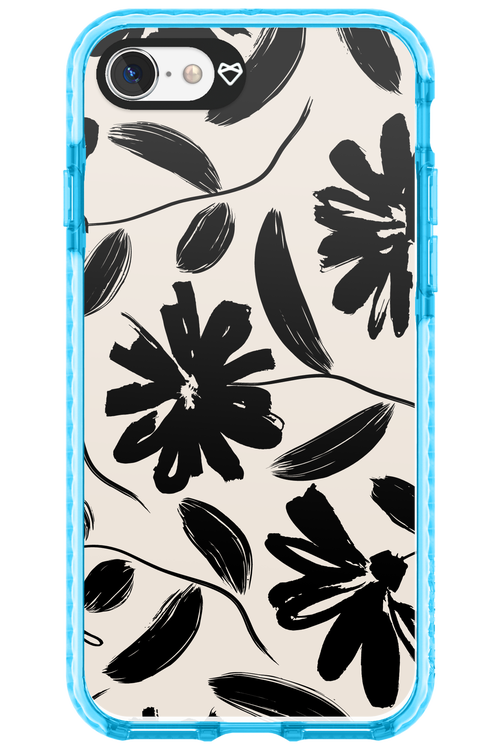 Monochrome Flowerss - Apple iPhone SE 2020