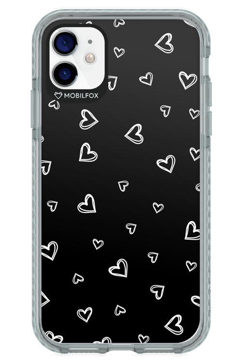 Monochrome Hearts 2.0 - Apple iPhone 11