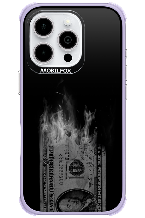 Money Burn B&W - Apple iPhone 16 Pro
