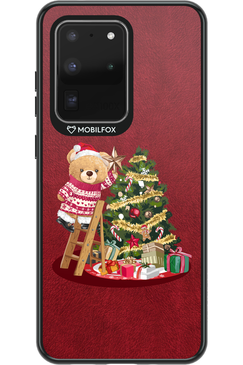 Christmas Bear (Burgundy) - Samsung Galaxy S20 Ultra 5G