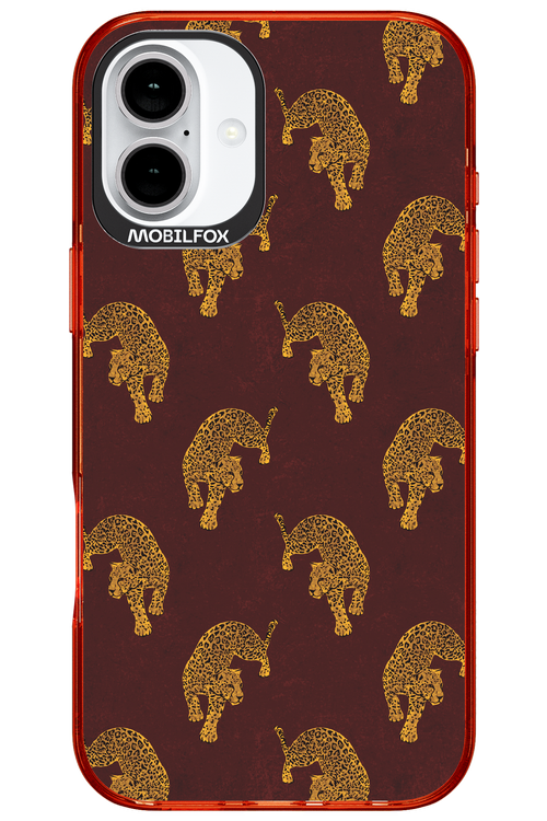 Burgundy Leopard Pattern - Apple iPhone 16 Plus