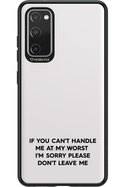 Sorry - Samsung Galaxy S20 FE
